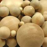 Craft County 1 inch Diameter Round Natural Wooden Ball