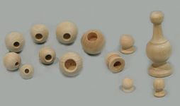 1-1/4 Split Wooden Ball - Lot of 10 Pieces